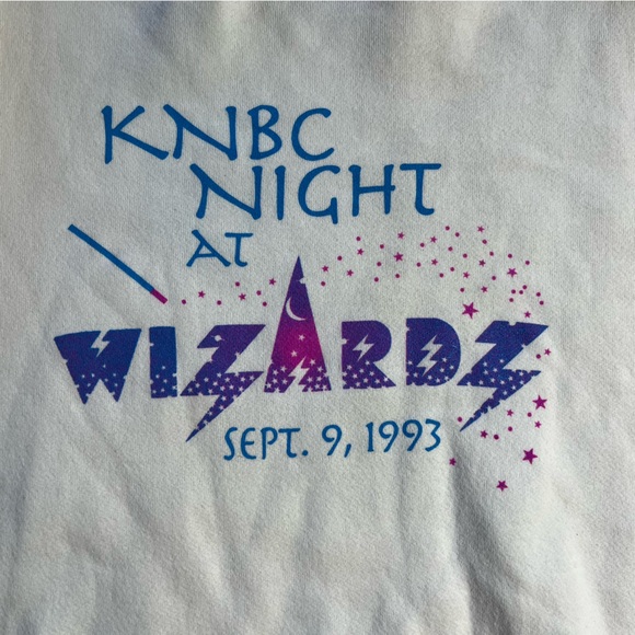 Vintage KNBC 4 Los Angeles 1993 Night at Wizards Sweatshirt - Size Large - Picture 7 of 9